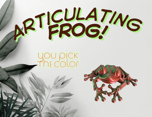 Articulating Frog Toy | Custom 3D Printed Fidget Graphink Fusion