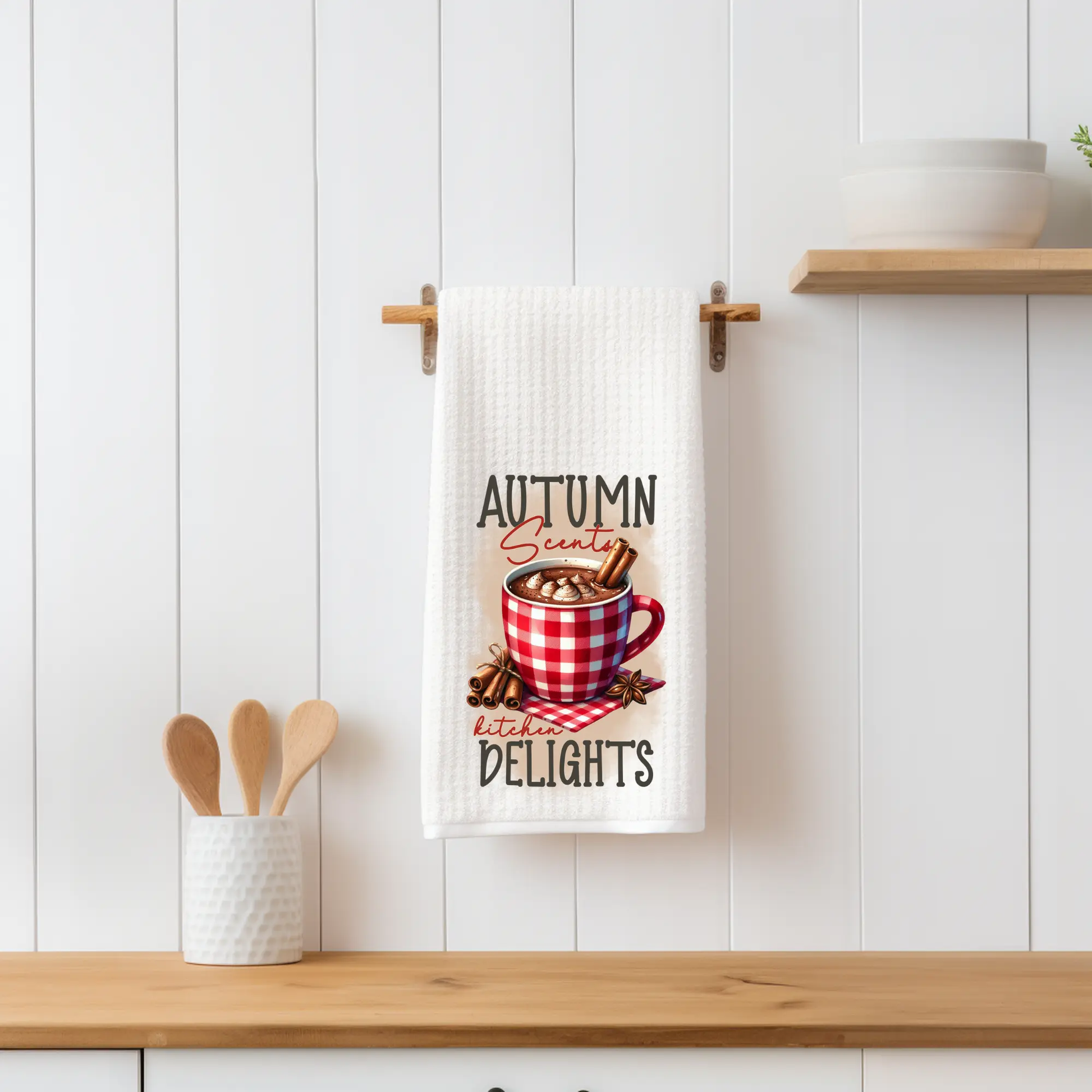 Autumn Scents & Kitchen Delights Towel | Fall Kitchen Décor Graphink Fusion