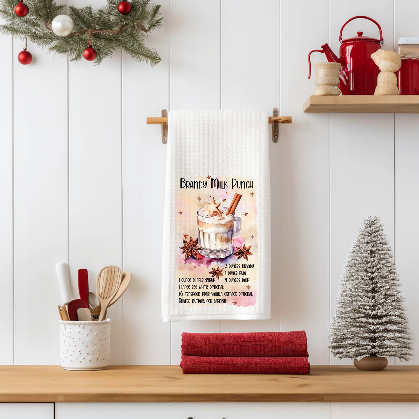 Brandy Milk Recipe Tea Towel