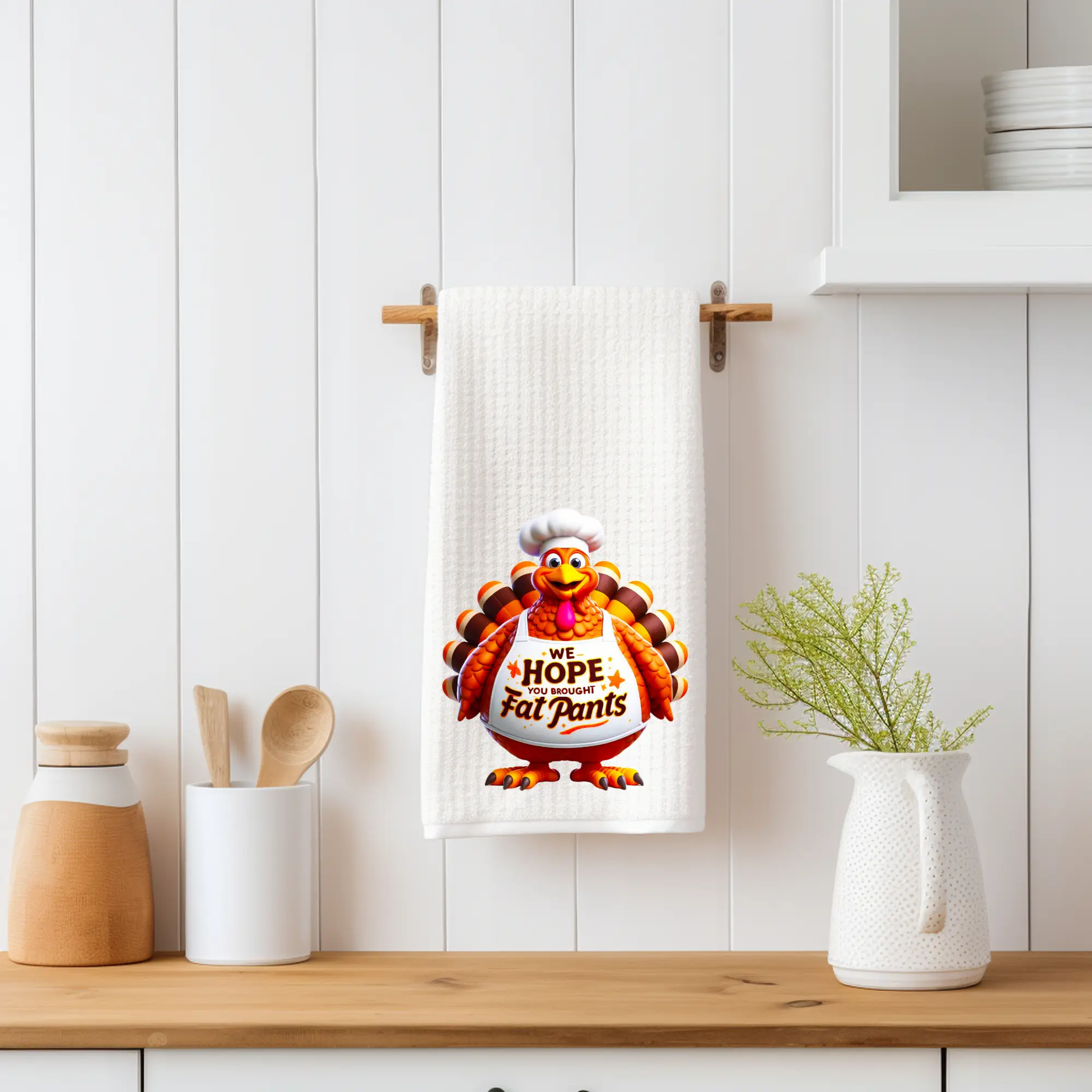 We Hope You Brought Fat Pants Towel | Funny Thanksgiving Décor Graphink Fusion