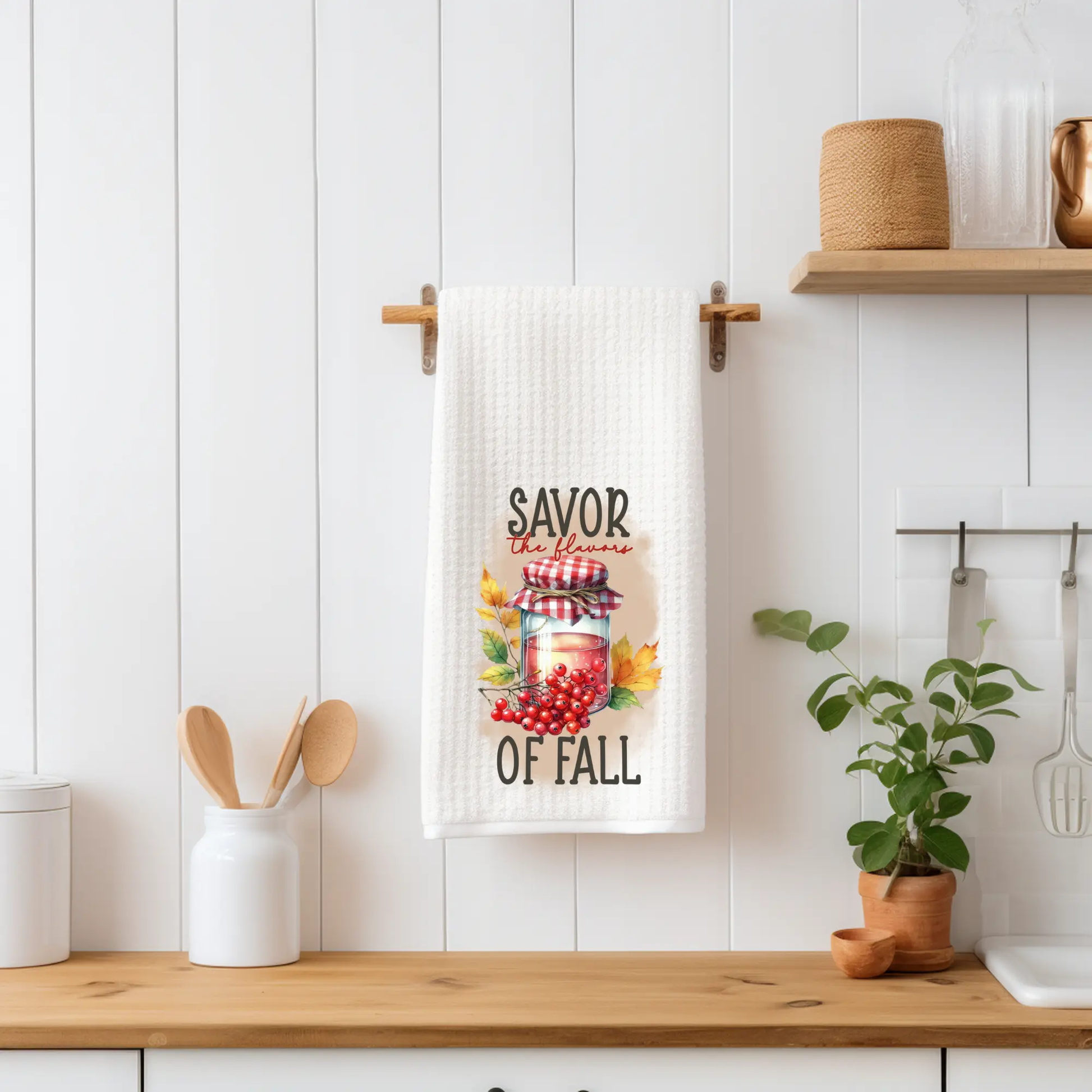 Savor the Flavors of Fall Towel | Autumn Kitchen Décor Graphink Fusion