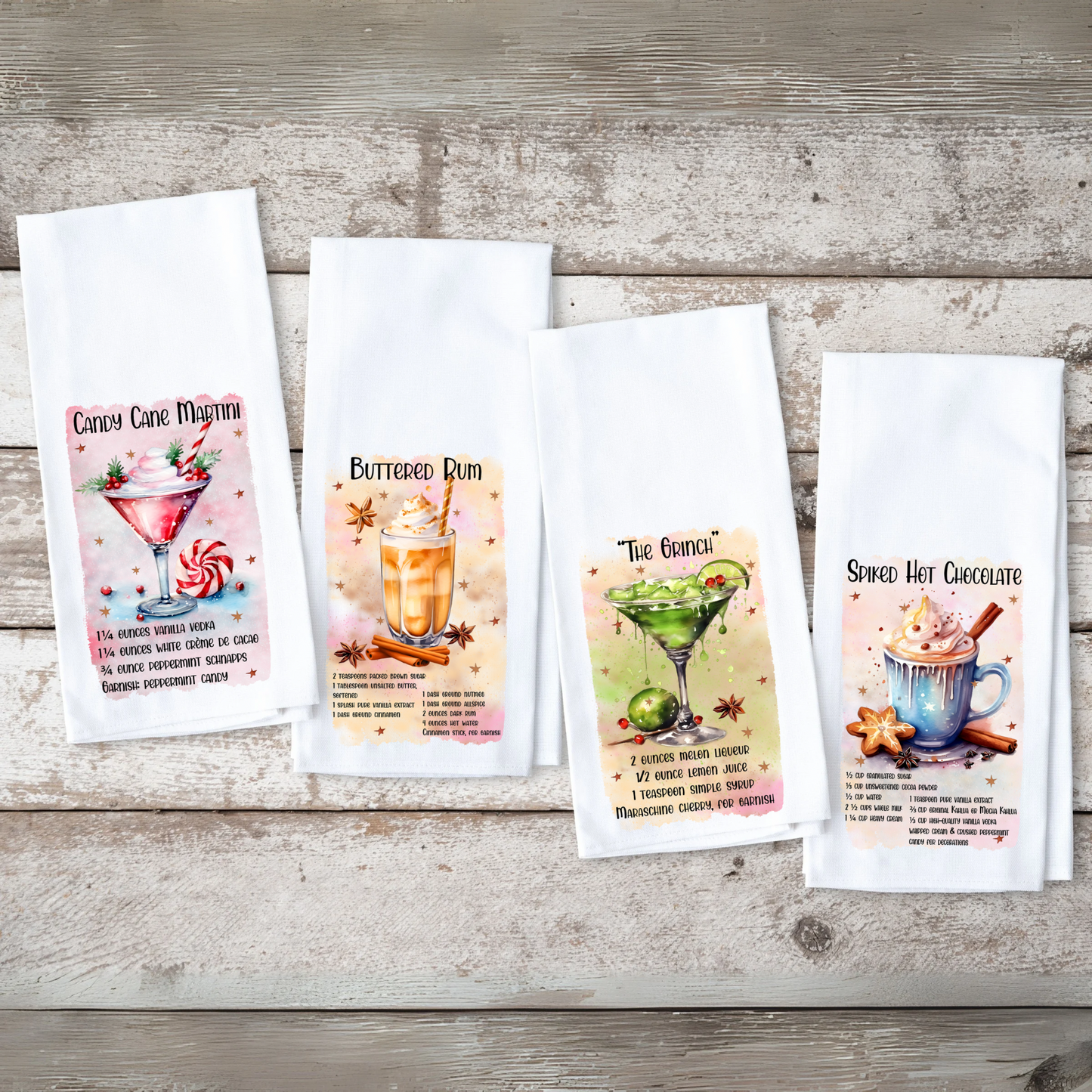 Christmas Eggnog Tea Towel