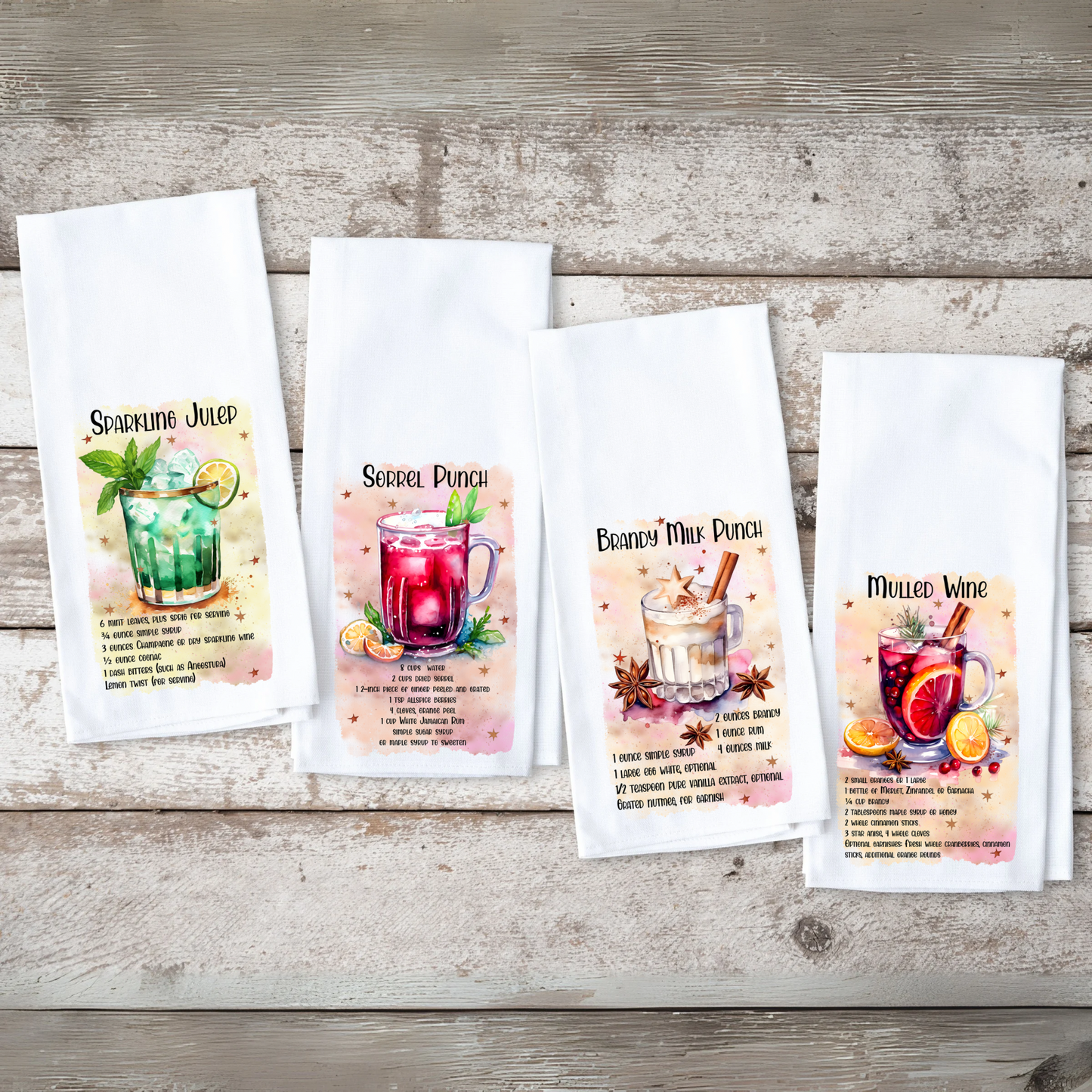 Christmas Eggnog Tea Towel