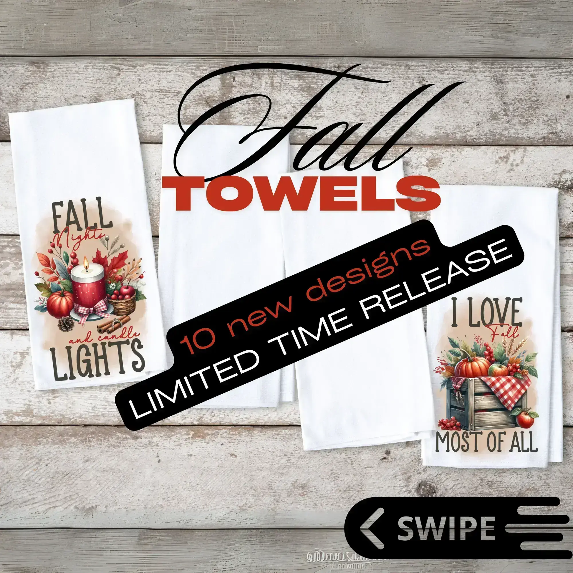 Sweet Harvest Sweet Treats Towel | Fall Kitchen Décor Graphink Fusion