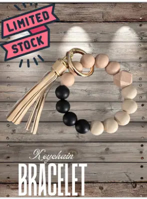 Limited Stock Keychain Bracelet | Neutral Silicone Beads Graphink Fusion