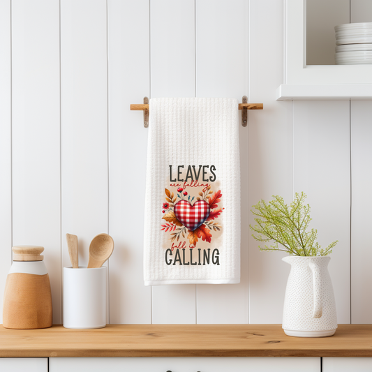 Leaves are Falling Fall is Calling Tea Towel