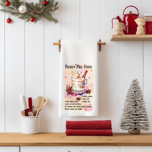 Brandy Milk Punch Martini Tea Towel