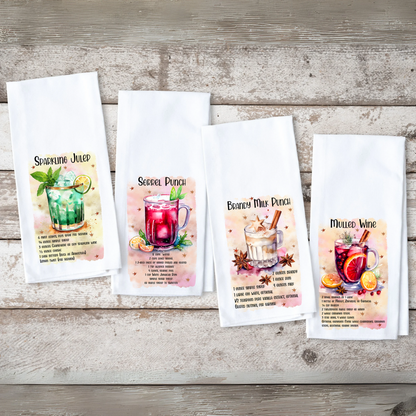 Brandy Milk Punch Martini Tea Towel